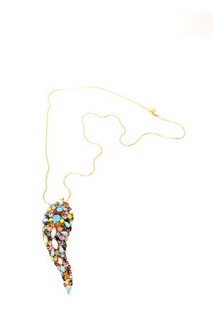 Multicolored horn necklace with swarovski stones Sciò Sciò | CL001SCCORNO